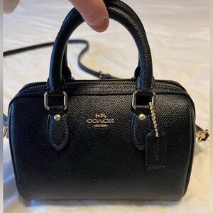 Coach Mini Rowan Satchel/Crossbody Bag in Black